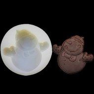 Y&amp;XL&amp;H Christmas Snowman Fondant Cake Chocolate Silicone Mold Cake Decoration Tools,L5.8cmW5.8cmH1.7cm