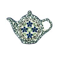 Polish Pottery Teapot Teabag Holder Boleslawiec Poland Traditional Stoneware Pattern 766-1073