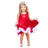Baby Girls Xmas Gift,Morecome Kids Girls Christmas Party Red Dresses N2