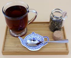 4-Pack of Blue & White Teapot-Shaped Porcelain Ceramic Tea Bag Coasters; Set of Handcrafted Tea Bag Caddies, Spoon... N4