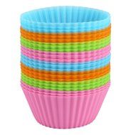 Bakerpan Silicone Standard Size Cupcake Holders, Cupcake Liners, Baking Cups, 24 Pack N2