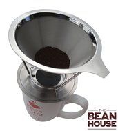 Steel Pour Over Coffee Dripper - Paperless Reusable Drip Coffee Maker 2 Cups - The Bean House