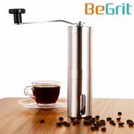 BeGrit Manual Coffee Grinder and Measuring Spoon Set, Stainless Steel Portable Hand Coffee Crank Bean Mill with... N6