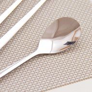 Ceramics Stainless Steel Tableware Creative 5-pieces Coffee Scoops Stirring Sugar Tea Spoons N9