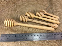 Honey Dipper Wooden Honey Spoon Drizzler Stick Engraved Wood Mini Personalized Honey Stirrer (C) N7