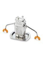 Abbott Collection Hanging Robot Tea Infuser with Tray, Silver