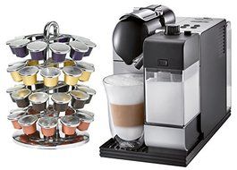 DeLonghi Lattissima Plus EN520SL Silver Nespresso Capsule Espresso and Cappuccino Machine with Bonus 40 Capsule...