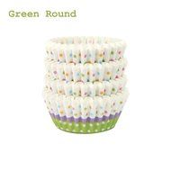 TXIN 100Pcs Paper Cake Cupcake Baking Muffin Box Cup Case Party Tray Cake Mold Decor (green) N4