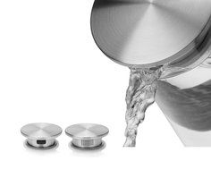 Hiware Borosilicate Glass Water Carafe Pitcher with Stainless Steel Infuser Lid, 50 oz. N4