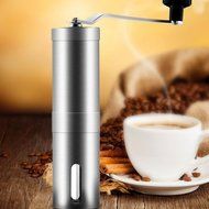 Coffee Grinder Stainless Steel Manual Hand Crank Mill Grinds for Precision Brewing Beans Spices Brushed N6
