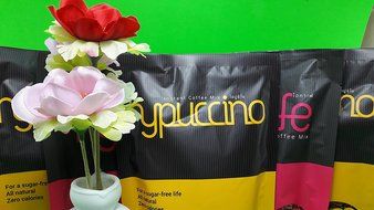 2 pack of Hycafe Cappuccino Instant Coffee Mix 15 in 1 Slimming Dietary Supplement Sugar Free Zero Calories N5