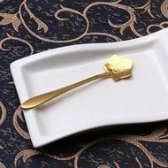 Stainless Steel Tableware Creative Coffee Scoops Stirring Spoon Sugar Spoon Set of 5 (Gold) N2