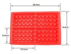 Neon Safety Silicone Mold 4-Cavity Waffles Cake Chocolate Pan Baking Mould Cooking Tools Kitchen Accessories N7