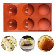 IC ICLOVER 6-Cavity Half Sphere Food Grade Silicone Mold Desserts Bakeware for Making Cake Jelly Pudding Muffin... N2