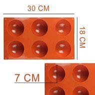 IC ICLOVER 6-Cavity Half Sphere Food Grade Silicone Mold Desserts Bakeware for Making Cake Jelly Pudding Muffin... N3