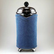 French Press Cozy, Denim, Insulated Cafetiere Cosy, 8 cup, Handmade N4