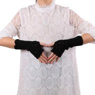 Hollow Out Leaves Knitted Gloves,Morecome Fashion Women Girl Knitted Gloves (Purple) N9