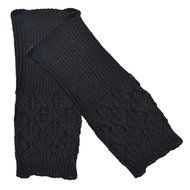 Hollow Out Leaves Knitted Gloves,Morecome Fashion Women Girl Knitted Gloves (Purple) N10