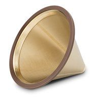 Osaka, Titanium Coated, Gold Pour Over Cone Dripper, Reusable Stainless Steel Coffee Filter for Osaka, Chemex,... N7