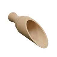 Dress My Cupcake Rustic Round Wood Scoop, 3.5-Inch