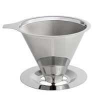 Xcellent Global Pour Over Coffee Dripper Stainless Steel Double Layer Mesh Filter Stand Paperless HG135 N2
