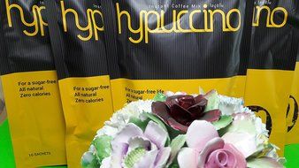 2 pack of Hycafe Cappuccino Instant Coffee Mix 15 in 1 Slimming Dietary Supplement Sugar Free Zero Calories N7