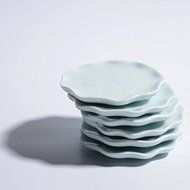 CCWY Jingdezhen ceramic tea accessories saucer shadow green tea 0 equipped with celadon Lotus Cup coaster wholesale N4