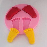 Sher Bakeware Silicone Foot Baking Molds for Chocolate Cake Jelly (Random Colors) N3