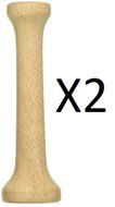 Fox Run Wooden Pastry Tart Tamper Dual End Dough Press Double Sided 6" (2-Pack)