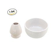 BambooMN Brand - Matcha Bowl Set (Includes Bowl &amp; Rest) 1 Set White N4