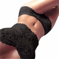 Lingerie ，Beautyvan Comfortable Sexy Women Lace Tube Top Briefs Club Underwear Set (XL, Black) N3