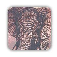 Generic Cup Mat Print Colorful Elephant Drawing 1 Mdf Material Original N5