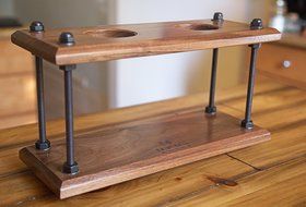 Opus Macaw Pour Over Coffee Stand (Walnut, 7.5Wx14L) N4