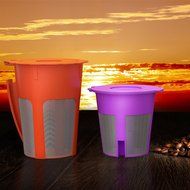 mzos- Reusable K Carafe &amp; K Cup Coffee filter for Keurig 2.0. K200, K300, K400, K500 Series. 2 pcs N6