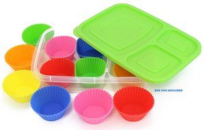 Silicone Lunch and Bento Box Dividers, 12 Pack of Silicone Bento Divider Cup Molds N6