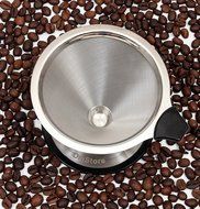 OmStore Premium Pour Over Coffee Dripper and Brewer Reusable Clever Tea Mesh Filter and Coffee Maker with Silicone... N5