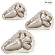 3 Pack Nonstick Mini Pie Pans,Ezeso Cake Molds for Baking Tartlets Cupcakes Chocolate Pies (Carrot) N9
