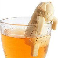 gangnumsky-Unique Cute Tea Strainer, Interesting Life Partner Cute 1pc. Yellow Fish Mr Teapot Silicone Tea Infuser... N6