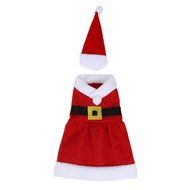 Red Wine Bottle Sets ,Morecome Christmas Old Lady Wine Bottle Sets,Christmas Hat And Clothes N3