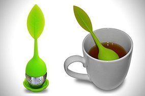 Tea Infuser, 4-Pack Silicone Tea Infuser Handle Stainless Steel Strainer filter Infuser with Drip Tray N3