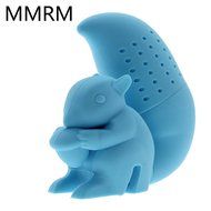 MMRM Silicone Squirrel Style Tea Infuser Leaf Herbal Strainer Filter - Blue N4