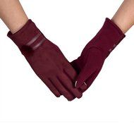 Mittens,Morecome Women Touch Screen Gloves Winter Warm Soft Wrist Gloves (Red) N5