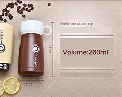 Rabbit malls,304 stainless steel office coffee cup, Inox Straight vacuum cup water bottle, 260ml portable thermos... N3