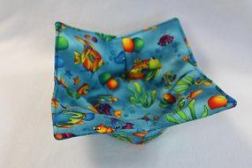 Microwave Bowl Cozy Bowl Potholder Reversible Fish N3