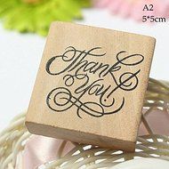 Saver Vintage Wordart Thank You Wooden Rubber Stamp Scrapbooking Craft N3