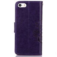 iPhone 5C Case, iPhone 5C Wallet Case,PHEZEN Four Leaf Clover Flower Design PU Leather Wallet Case Stand Flip... N41