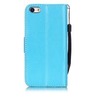 iPhone 5C Case, iPhone 5C Wallet Case,PHEZEN Four Leaf Clover Flower Design PU Leather Wallet Case Stand Flip... N46