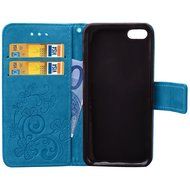 iPhone 5C Case, iPhone 5C Wallet Case,PHEZEN Four Leaf Clover Flower Design PU Leather Wallet Case Stand Flip... N47