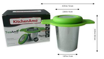 Tea Infuser Tea Strainer Stainless Steel Metal Mesh Large In Mug Single One Cup With Lid Double Extra Long Handles... N5