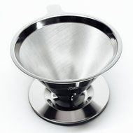 Premium Pour Over Coffee Filter 3-4 cup - Stainless Steel with Ultra Fine Weave, Reusable Eco-Friendly Dripper... N5